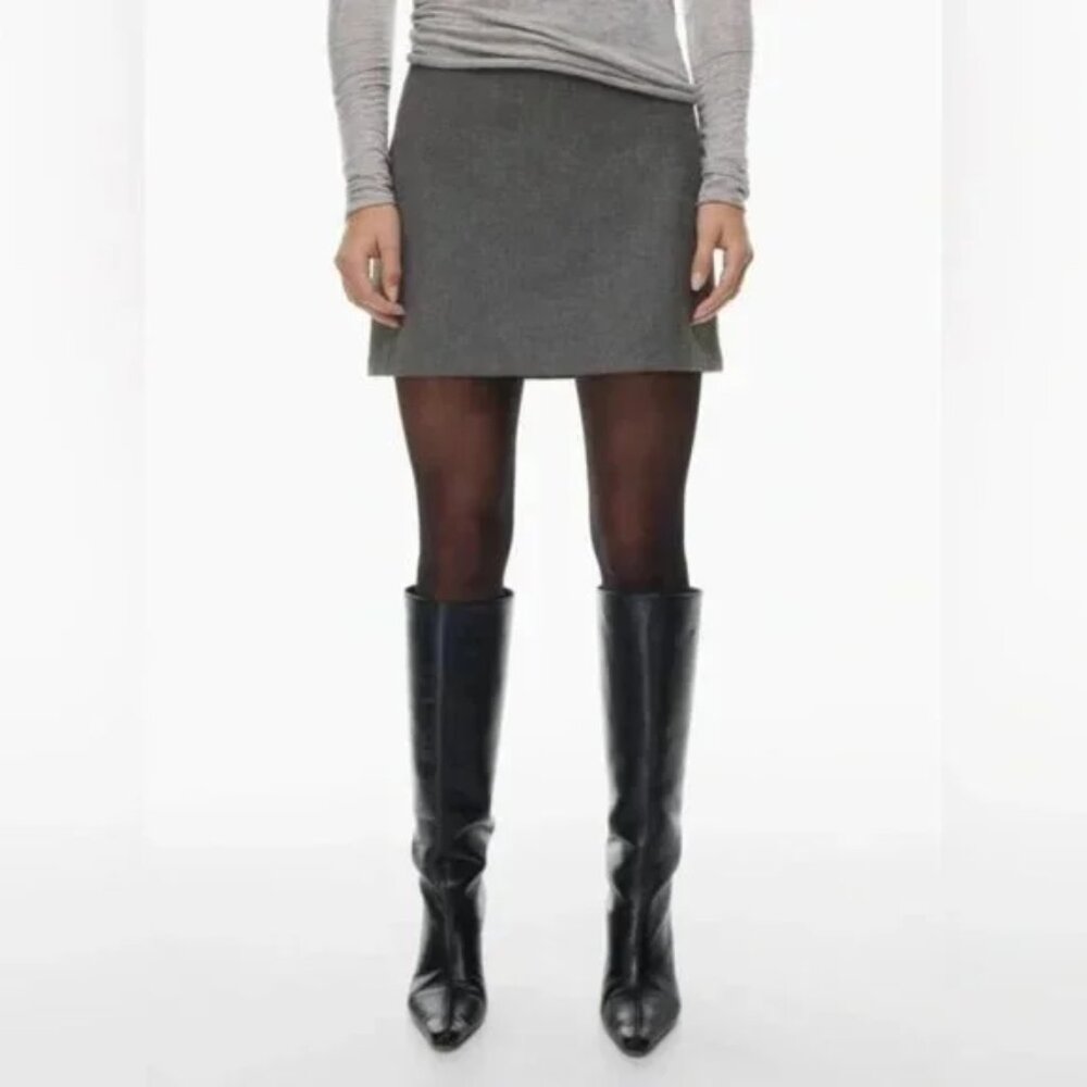 Aritzia Wool Cashmere Gray Mini Skirt
